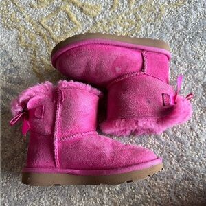 Pink Ugg Mini Bailey Bow II Boot Toddler size 11